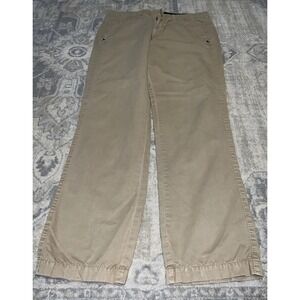 UNION beige cotton Pants MENS Sz 34 x 32 flat front chino